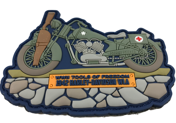WWII Vehicles - 1942 Harley-Davidson WLA - Patch (Limited Run!)