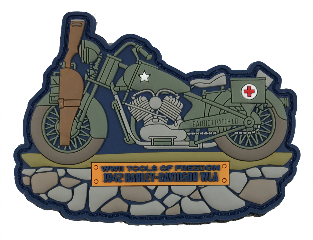 WWII Vehicles - 1942 Harley-Davidson WLA - Patch (Limited Run!)