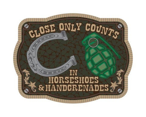 Horseshoes and Handgrenades Sticker