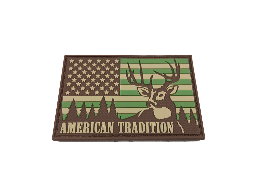 American Tradition - Deer Hunting USA Flag - Patch – Patriot Patch Company  LLC