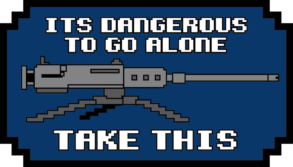 It's Dangerous to Go Alone Hot Sauce PVC Hook and Loop Patch | Funny Tactical Patch