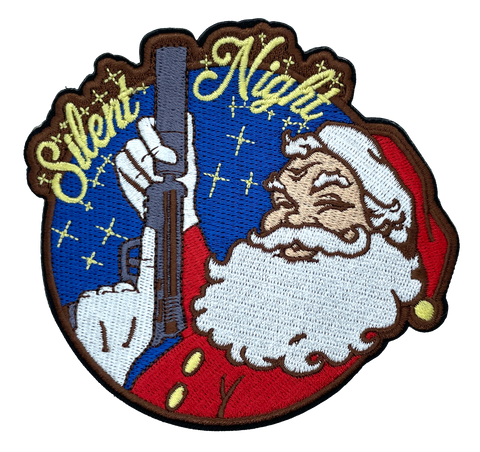 Silent Night Santa - Embroidered Patch